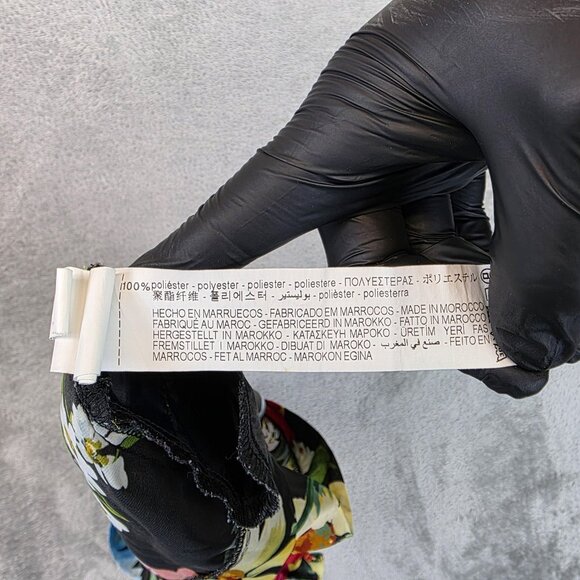 Zara Shorts Womens Medium Multicolor Floral Paperbag Belted Satin Summer - Picture 5 of 10